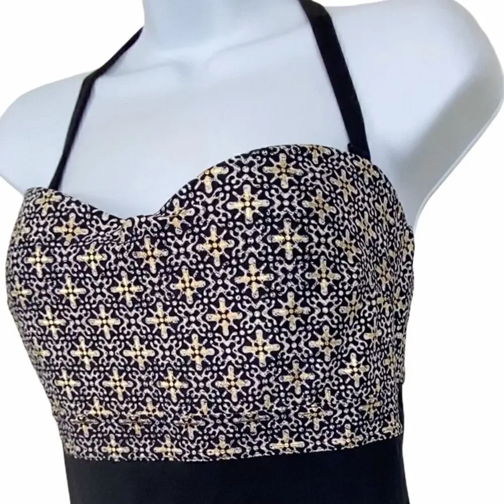 Nip Tuck Multi Fit Cup Black Gold One Piece